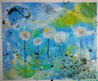 Painting titled "Spring" by Fabienne Christ, Original Artwork, Acrylic