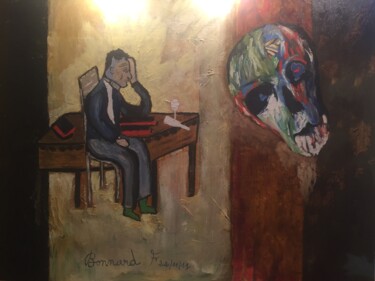 Peinture intitulée "Réflexion" par Fabien Bonnard, Œuvre d'art originale, Huile Monté sur Châssis en bois
