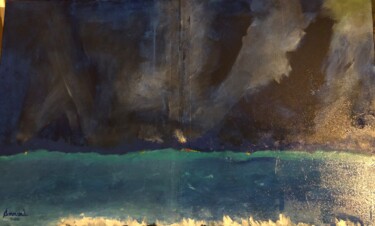 Schilderij getiteld "Mer et ciel" door Fabien Bonnard, Origineel Kunstwerk, Olie