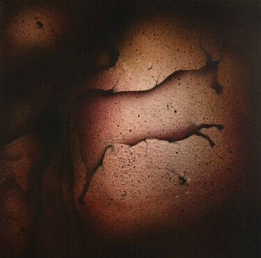 Картина под названием "Vaches / Cows" - Fabien Dreuil, Подлинное произведение искусства, Аэрограф