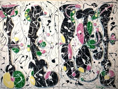 Pintura titulada "Un voyage éclairé" por Fabien Lemoine, Obra de arte original, Acrílico Montado en Bastidor de camilla de m…