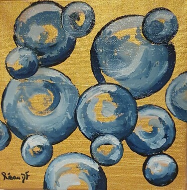 Peinture intitulée "Les bulles" par Fabien Réau, Œuvre d'art originale, Huile