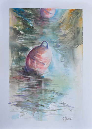 Le flotteur Drawing titled "Le flotteur" by Fabien Renault, Original Art, Watercolor