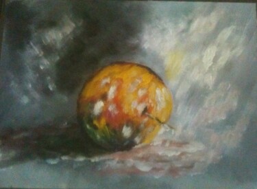Painting titled "etude-de-pomme" by Fabien Warin, Original Artwork, Acrylic