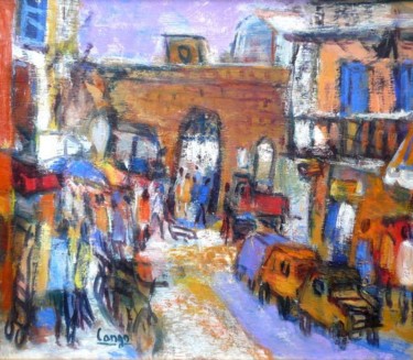 Painting titled "the market, with pu…" by Fabien Cango, Original Artwork
