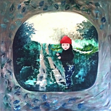 Peinture intitulée "promenade au bois" par Fabienne Becker, Œuvre d'art originale