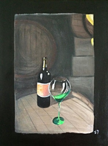 Peinture intitulée "cave à vin" par Fabienne Becker, Œuvre d'art originale