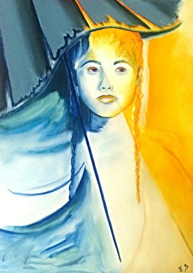 Peinture intitulée "A l'ombre d'un para…" par Fabienne Becker, Œuvre d'art originale