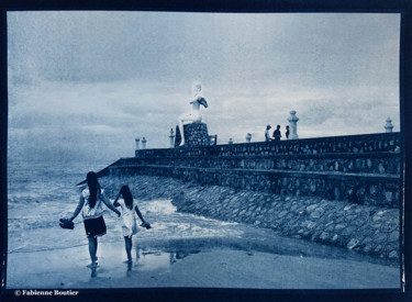 Photographie intitulée "Cyanotype Kampot" par Fabienne Boutier, Œuvre d'art originale, Photographie argentique