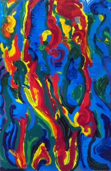 Peinture intitulée "variation acrylique" par Fabienne Deguines, Œuvre d'art originale, Acrylique