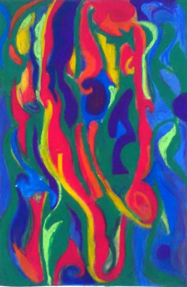 Peinture intitulée "variation pastel gr…" par Fabienne Deguines, Œuvre d'art originale, Pastel