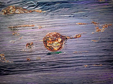 Pittura intitolato "décharge intergalac…" da Fabienne Deguines, Opera d'arte originale, Acrilico