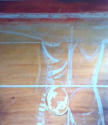 Peinture intitulée "homme transparent" par Fabienne Deguines, Œuvre d'art originale, Pastel