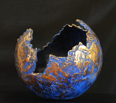 Sculpture intitulée "Sphère" par Fabienne Fol, Œuvre d'art originale, Coulage