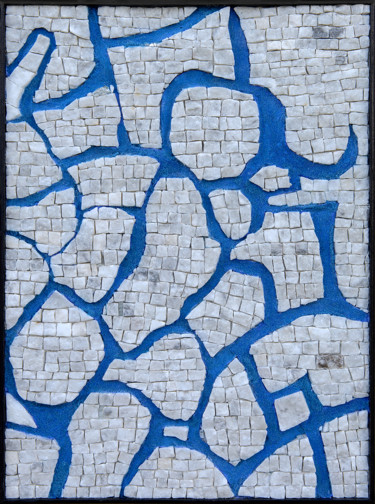 Sculpture titled "arctica" by Fabienne Le Pajolec Moree, Original Artwork, Mosaic Mounted on Wood Panel