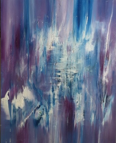 Painting titled "Cristal" by Fabienne Letondeur, Original Artwork, Oil