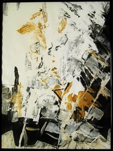 Painting titled "Art Abstrait 1515" by Fabienne Letondeur, Original Artwork, Acrylic Mounted on Cardboard