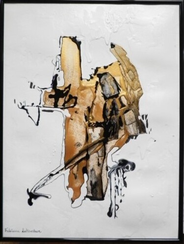Painting titled "Art Abstrait (01022…" by Fabienne Letondeur, Original Artwork, Acrylic Mounted on Cardboard