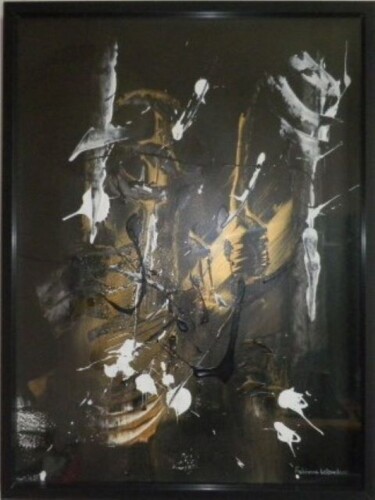 Painting titled "Voyage Dans L'Abstr…" by Fabienne Letondeur, Original Artwork, Acrylic Mounted on Other rigid panel