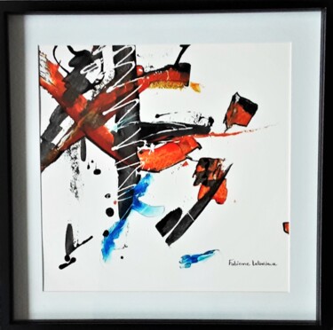 Painting titled "Art Abstrait (13341…" by Fabienne Letondeur, Original Artwork, Acrylic Mounted on Cardboard