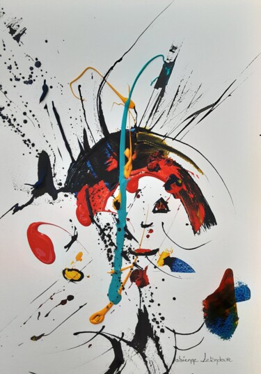 Malerei mit dem Titel "Pouce 👍" von Fabienne Letondeur, Original-Kunstwerk, Acryl Auf Andere starre Platte montiert