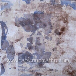 Painting titled "TASHES BRIGHT GREY" by Fabienne Martin, Original Artwork, Acrylic