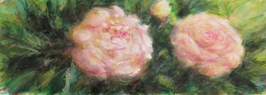 Dessin intitulée "Roses roses 2" par Fabienne Monestier, Œuvre d'art originale, Aquarelle