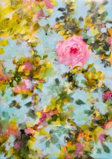 제목이 "Absolument romantiq…"인 미술작품 Fabienne Monestier로, 원작, 아크릴 나무 들것 프레임에 장착됨