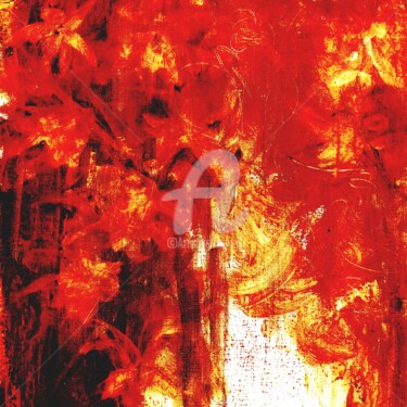 Arts numériques intitulée "Rouge" par Fabienne Monestier, Œuvre d'art originale, Autre