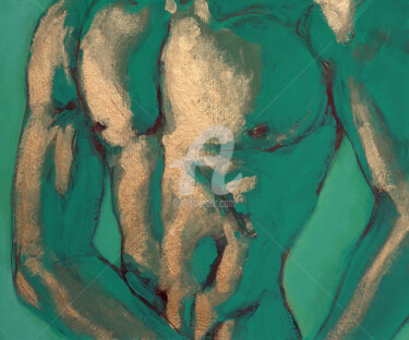 Peinture intitulée "Torse et bras" par Fabienne Monestier, Œuvre d'art originale, Acrylique