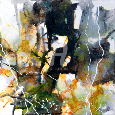 Pintura titulada "Abstrait # - mixed…" por Fabienne Monestier, Obra de arte original, Acrílico
