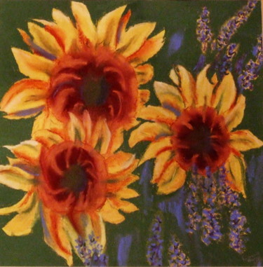 Peinture intitulée "tournesols" par Munro, Œuvre d'art originale, Autre