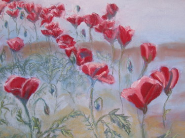 Peinture intitulée "Coquelicots" par Munro, Œuvre d'art originale, Autre