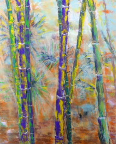 Peinture intitulée "bambou 1" par Munro, Œuvre d'art originale, Autre