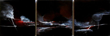 Painting titled "Série Noire 1" by Fabienne Quinsac, Original Artwork, Acrylic
