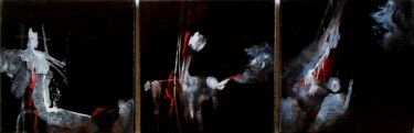 Peinture intitulée "Série Noire 2 : His…" par Fabienne Quinsac, Œuvre d'art originale, Acrylique Monté sur Panneau de bois