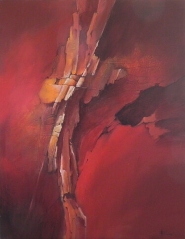 Painting titled "Fragmentation" by Fabienne Quinsac, Original Artwork, Acrylic