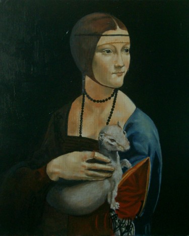 Painting titled "Copie de l'oeuvre "…" by Fabienne Rattier, Original Artwork, Oil