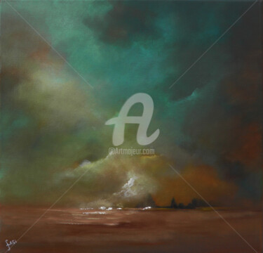 Картина под названием "Rayon de lune" - Fasi, Подлинное произведение искусства, Масло
