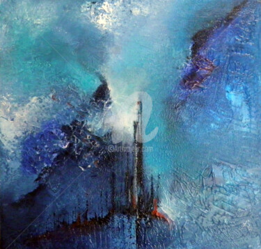 Peinture intitulée "Symphonie bleue" par Fasi, Œuvre d'art originale, Acrylique