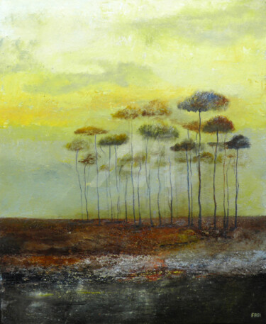 Lumière du soir Peinture intitulée "Lumière du soir" par Fasi, Œuvre d'art originale, Acrylique