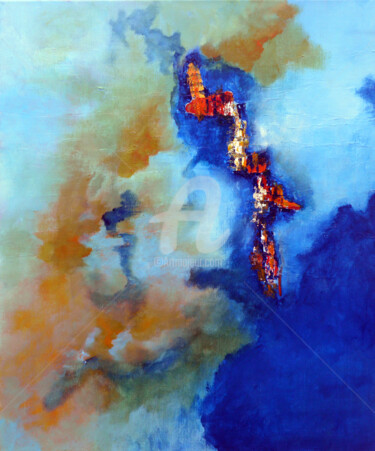 Peinture intitulée "Abstract'1" par Fasi, Œuvre d'art originale, Acrylique