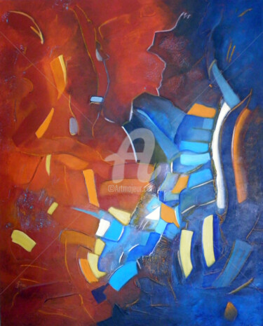Ζωγραφική με τίτλο "Abstract'2" από Fasi, Αυθεντικά έργα τέχνης, Ακρυλικό