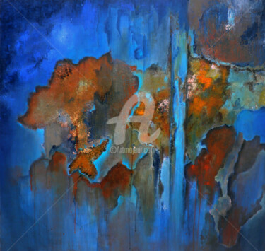 Картина под названием "Rouille 2" - Fasi, Подлинное произведение искусства, Акрил