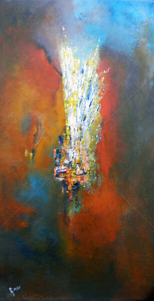 Painting titled "Eruption" by Fasi, Original Artwork, Acrylic