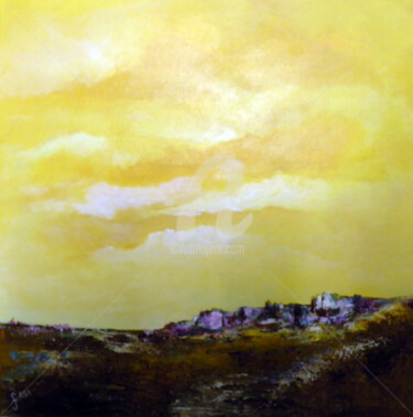 Painting titled "Village 1" by Fasi, Original Artwork, Acrylic
