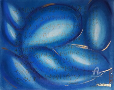 Картина под названием "Ocean Stellaire XII" - Fabienne Soubrenie, Подлинное произведение искусства, Пастель