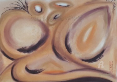 Painting titled "Lumière des sables" by Fabienne Soubrenie, Original Artwork, Pastel