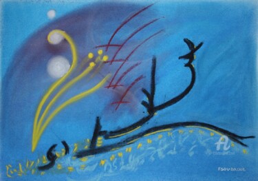 Peinture intitulée "Rêve magique" par Fabienne Soubrenie, Œuvre d'art originale, Pastel