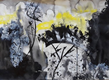 Peinture intitulée "Fantasmagorie II" par Fabienne Touzladjian, Œuvre d'art originale, Encre